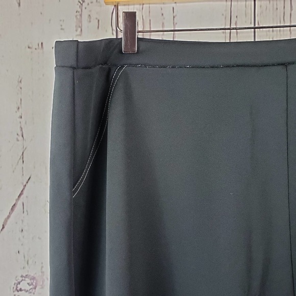 Womens Vintage A Line Skirt Size 40/3X Midi Pull On Stretch Waist Black - Picture 3 of 7
